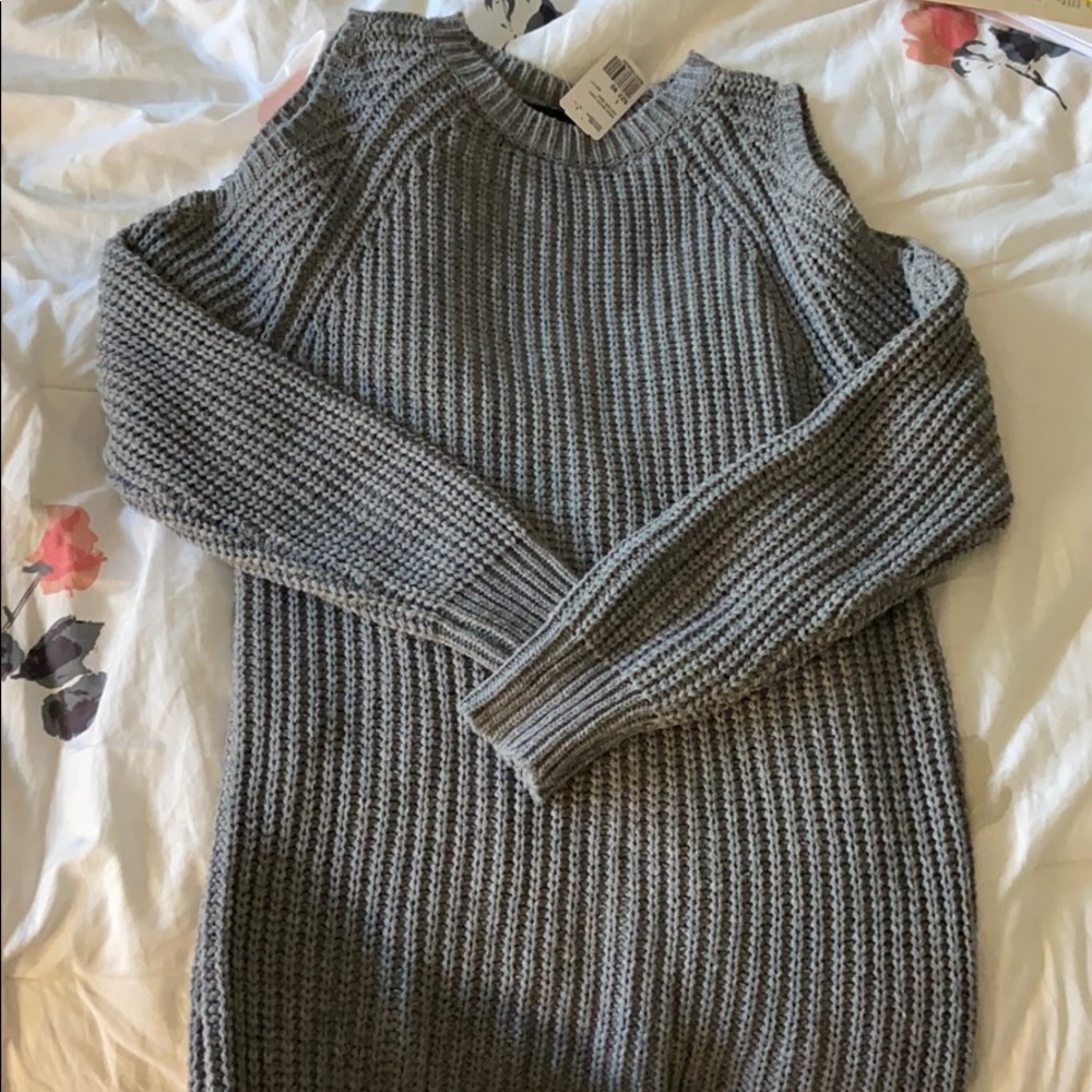 Grey sweater dress